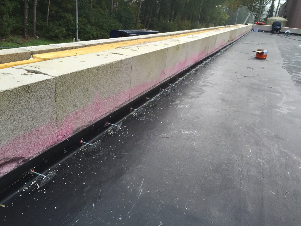 Plat dak met EPDM